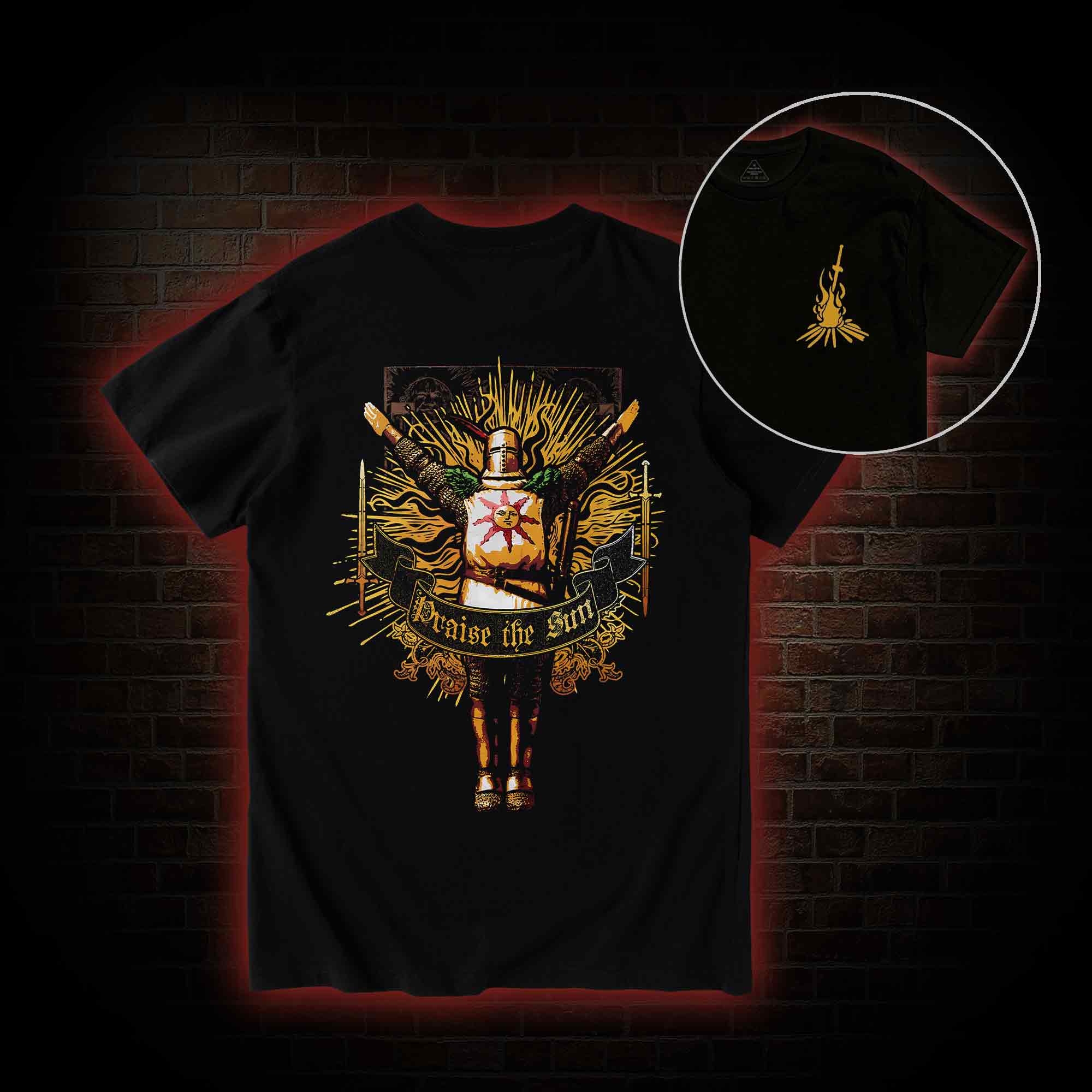 Praise the Sun Back Print T-Shirt