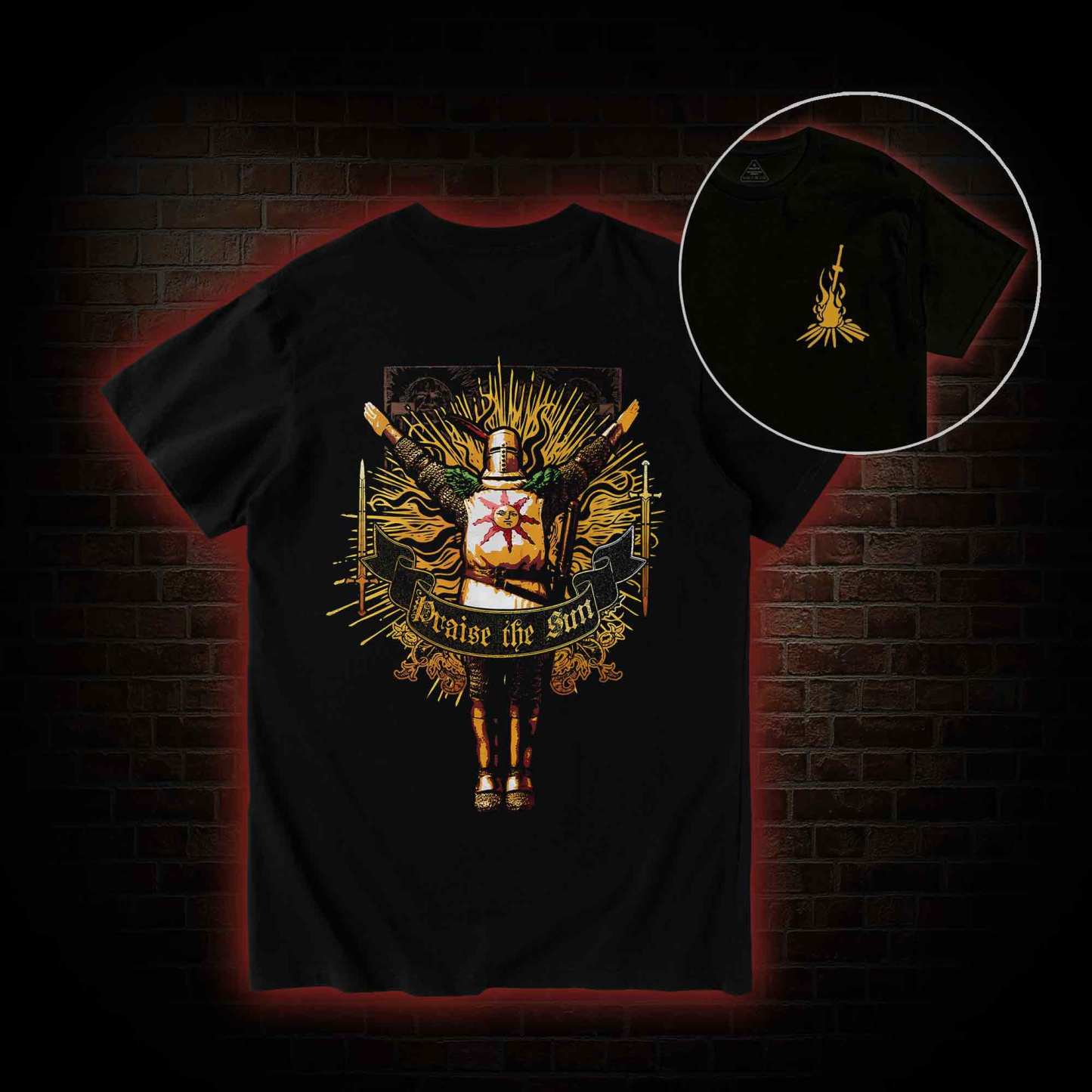 Praise the Sun Back Print T-Shirt