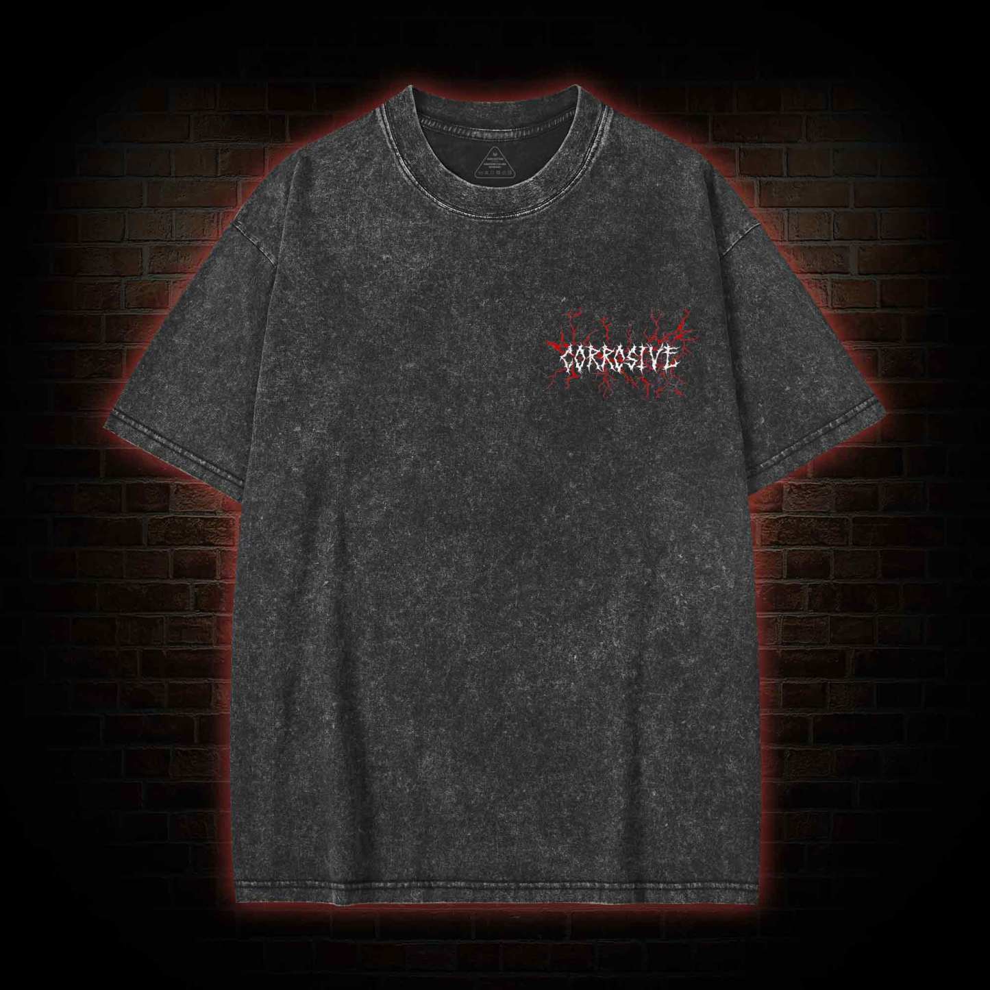 Corrosive Back Back Print Washed T-shirt