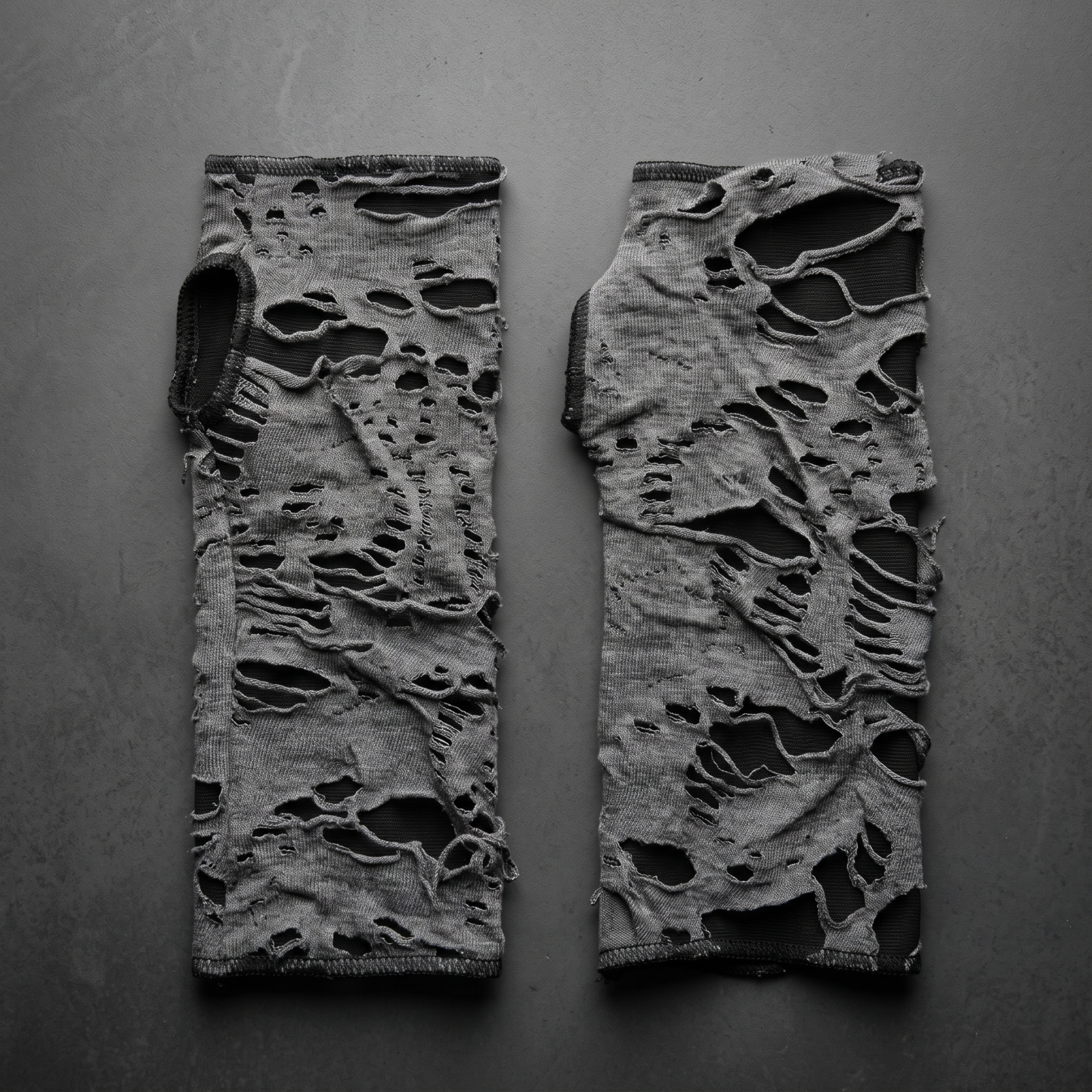 Distressed Dark Gloves