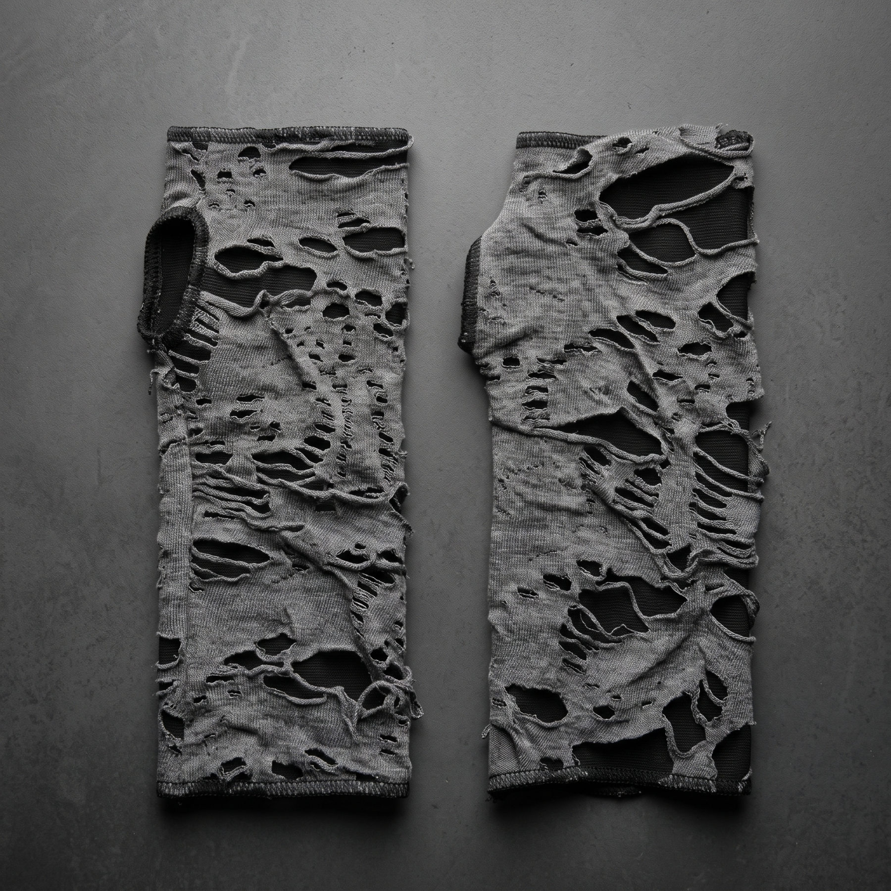Distressed Dark Gloves