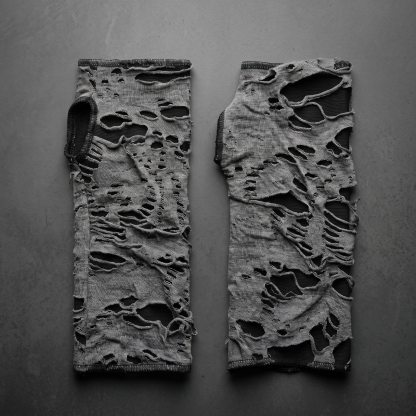 Distressed Dark Gloves