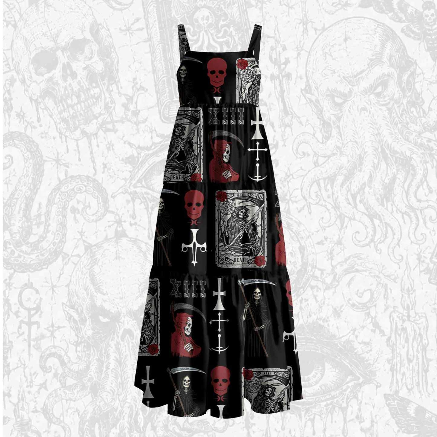 Death Wide Straps Maxi Dress