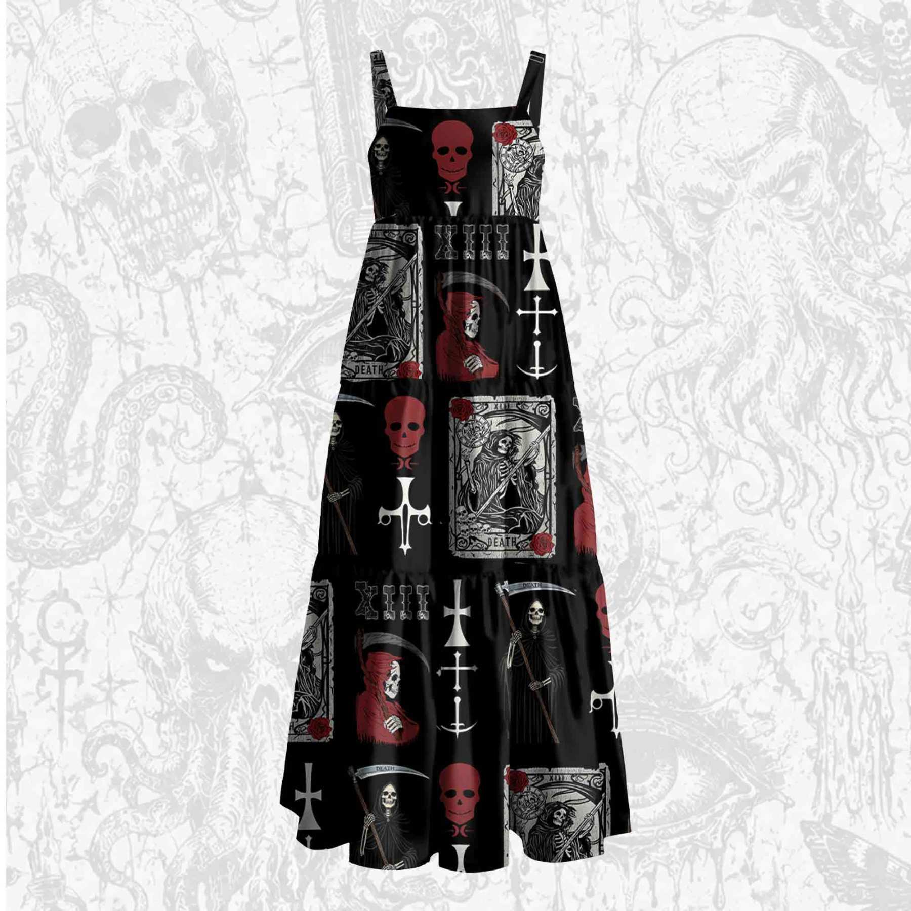 Death Wide Straps Maxi Dress