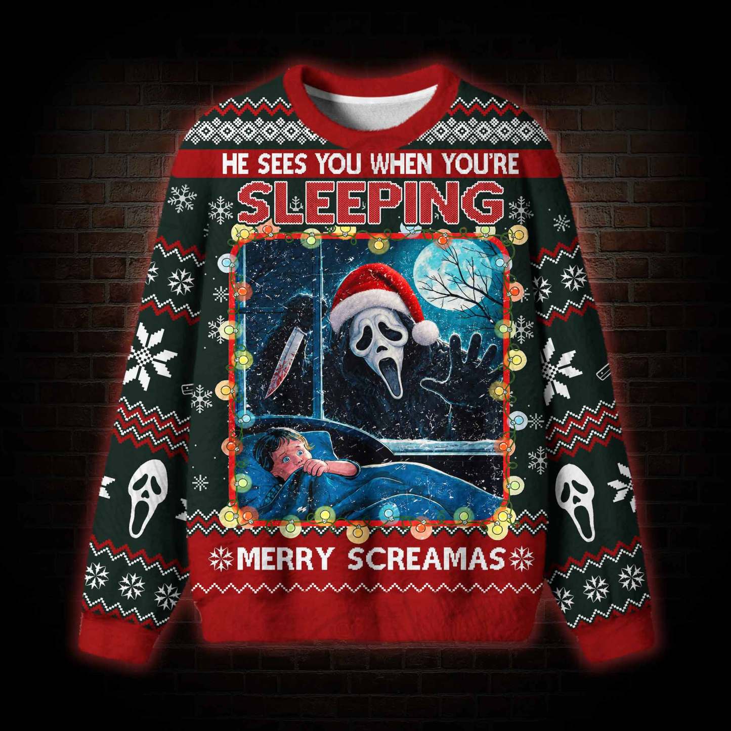 He Sees You When You're Sleeping Ugly Sweatshirts
