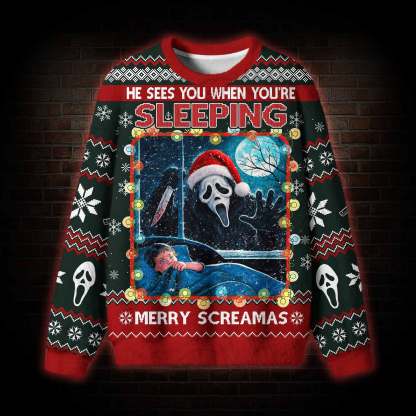 He Sees You When You're Sleeping Ugly Sweatshirts