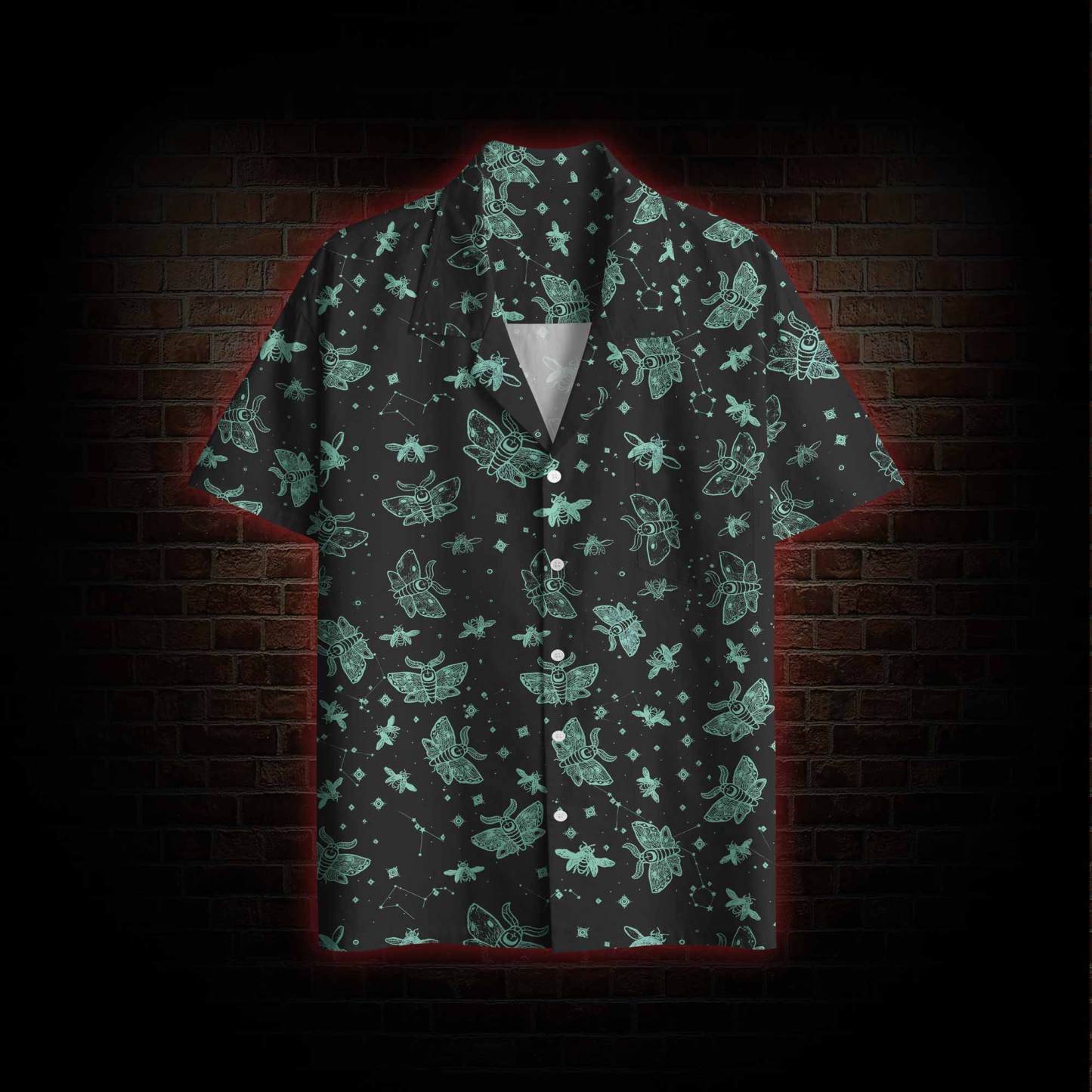 Midnight Flying Insects Hawaiian Shirt
