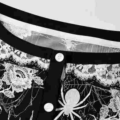 Spider Lace Noir Light Weight Cardigan Sweater
