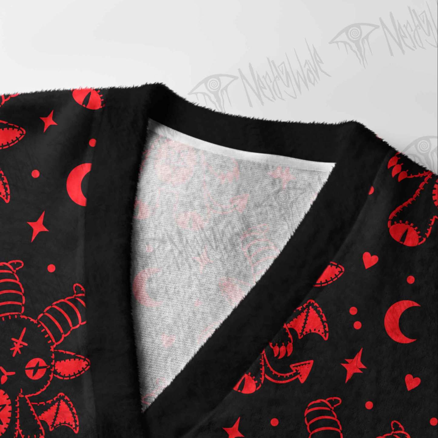 Goth Devil Goat Cardigan Sweater
