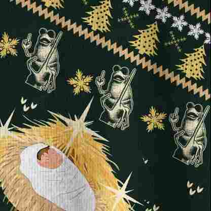 O Holy Night Skeleton Ugly Sweatshirts