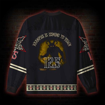 Be Good Or Else Krampus Christmas V-Neck Long Sleeve Jersey