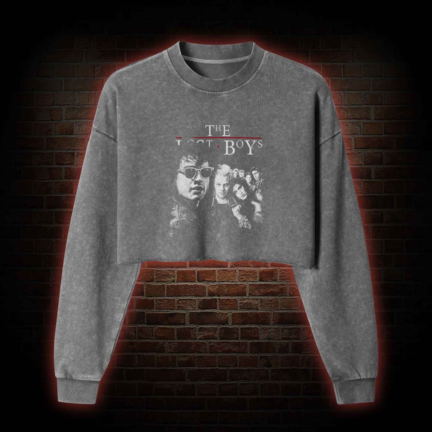 Sleep All Day Washed Cropped Sweatshirts