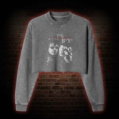 Sleep All Day Washed Cropped Sweatshirts