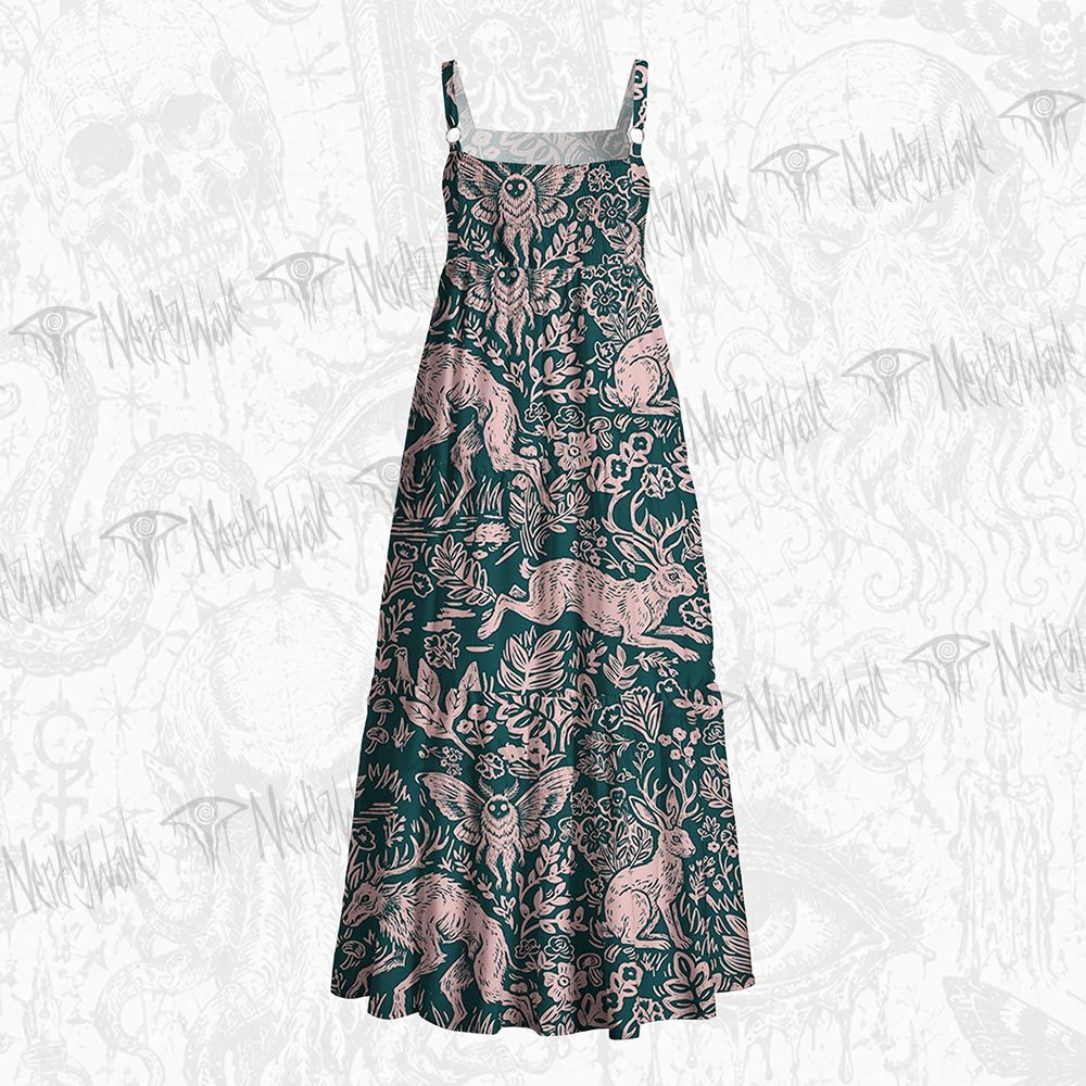 240Witchy Lunar Serpent Wildflower Wide Straps Maxi Dress
