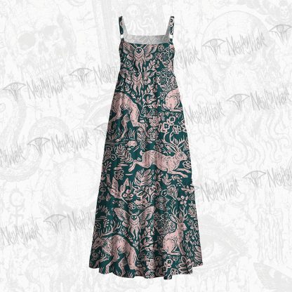 240Witchy Lunar Serpent Wildflower Wide Straps Maxi Dress