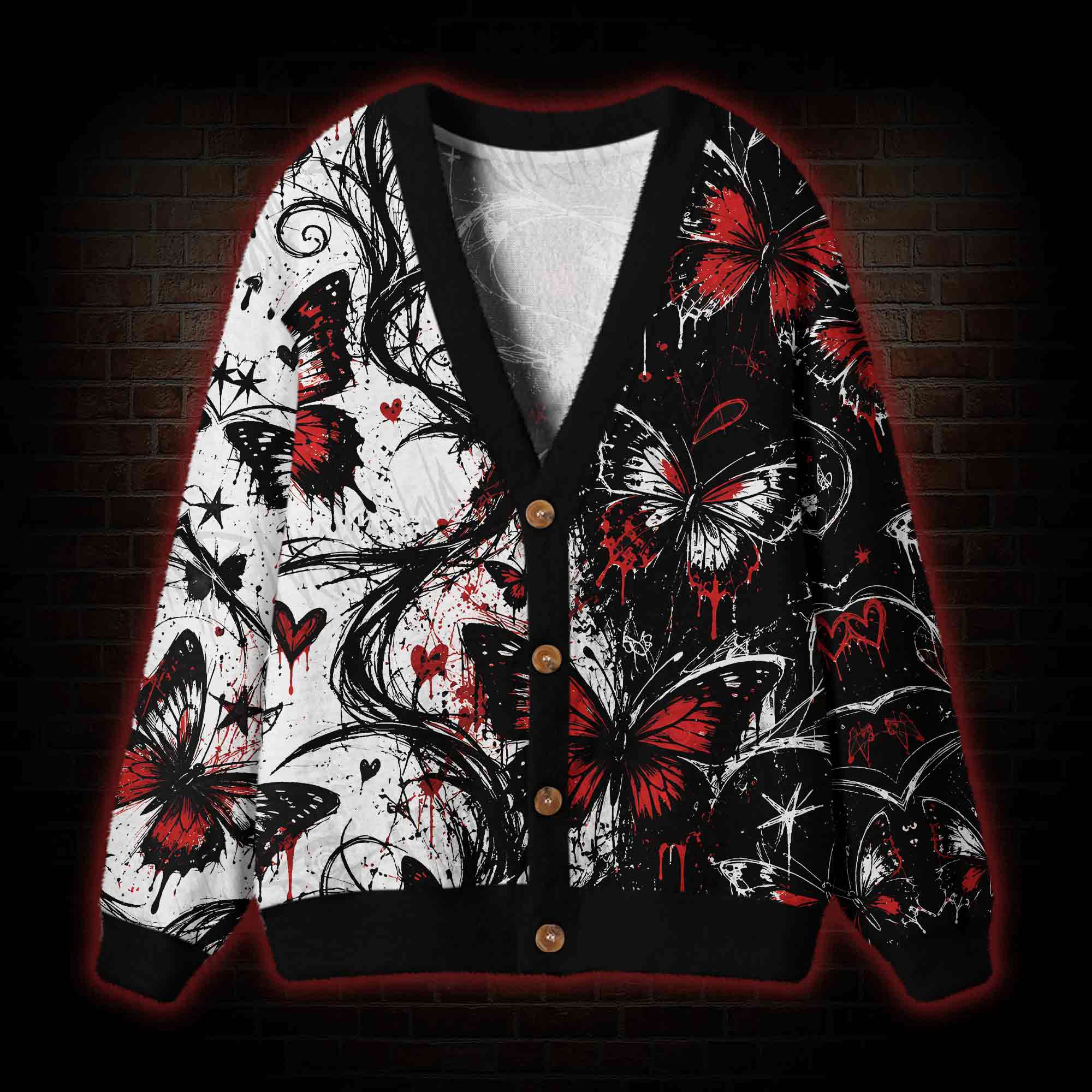 Bleeding Wings Cardigan Sweater