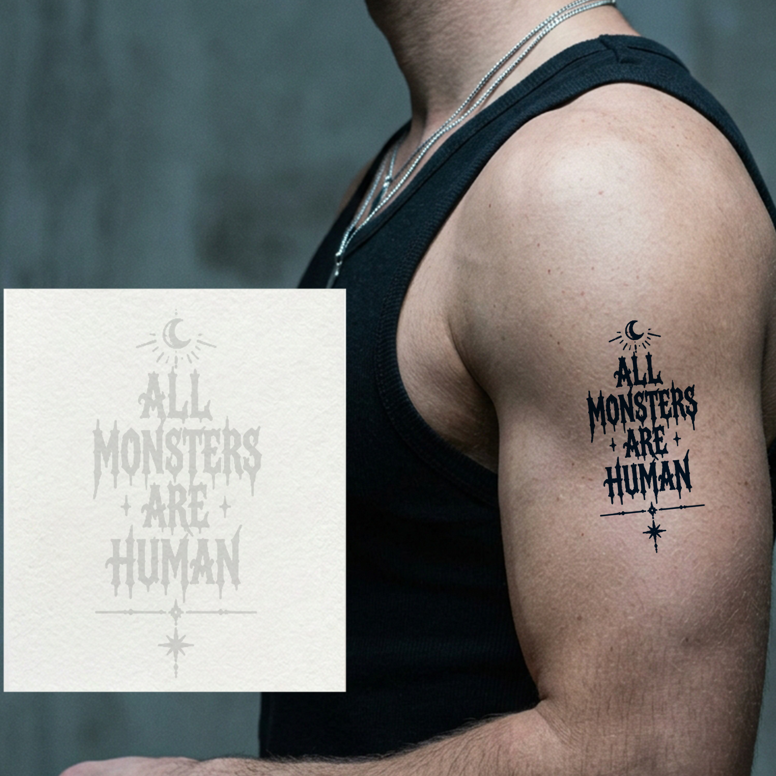 All Monsters are Human Temporary Tattoo