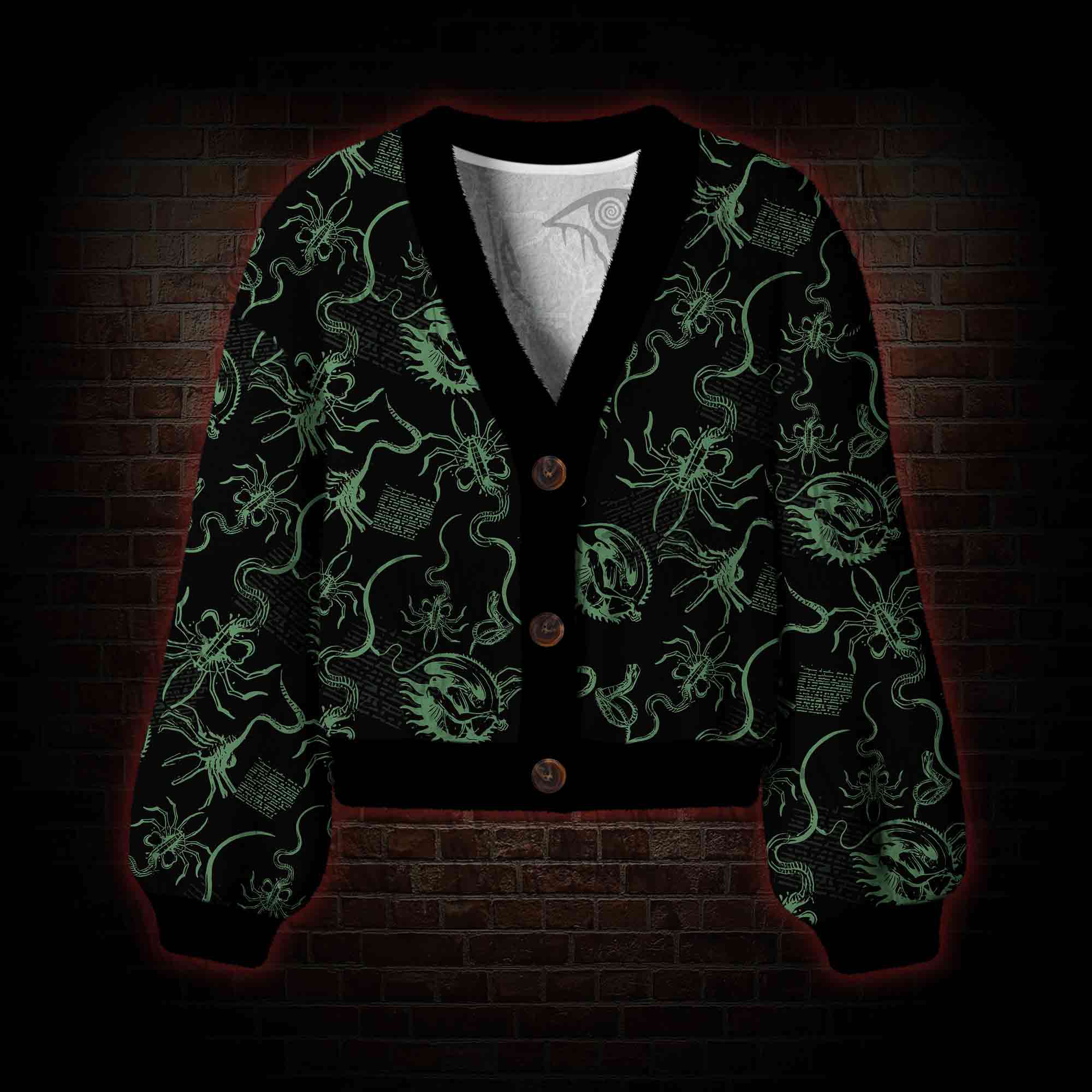 Alien Delivery Guy Women's Cardigan Sweater