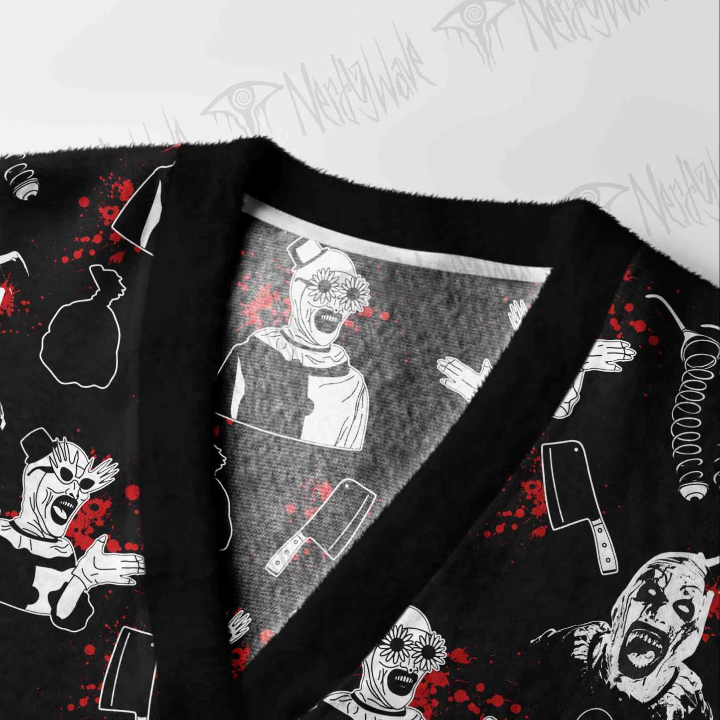 Horror Clown Cardigan Sweater