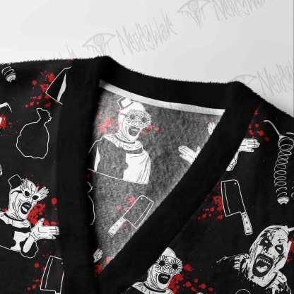 Horror Clown Cardigan Sweater