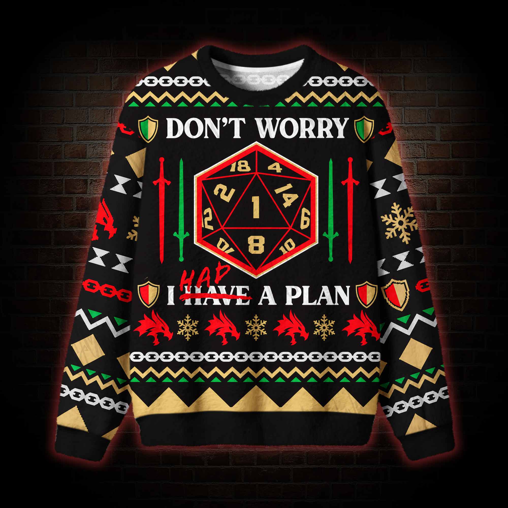 Don't Worry I Had a Plan Ugly Sweatshirts