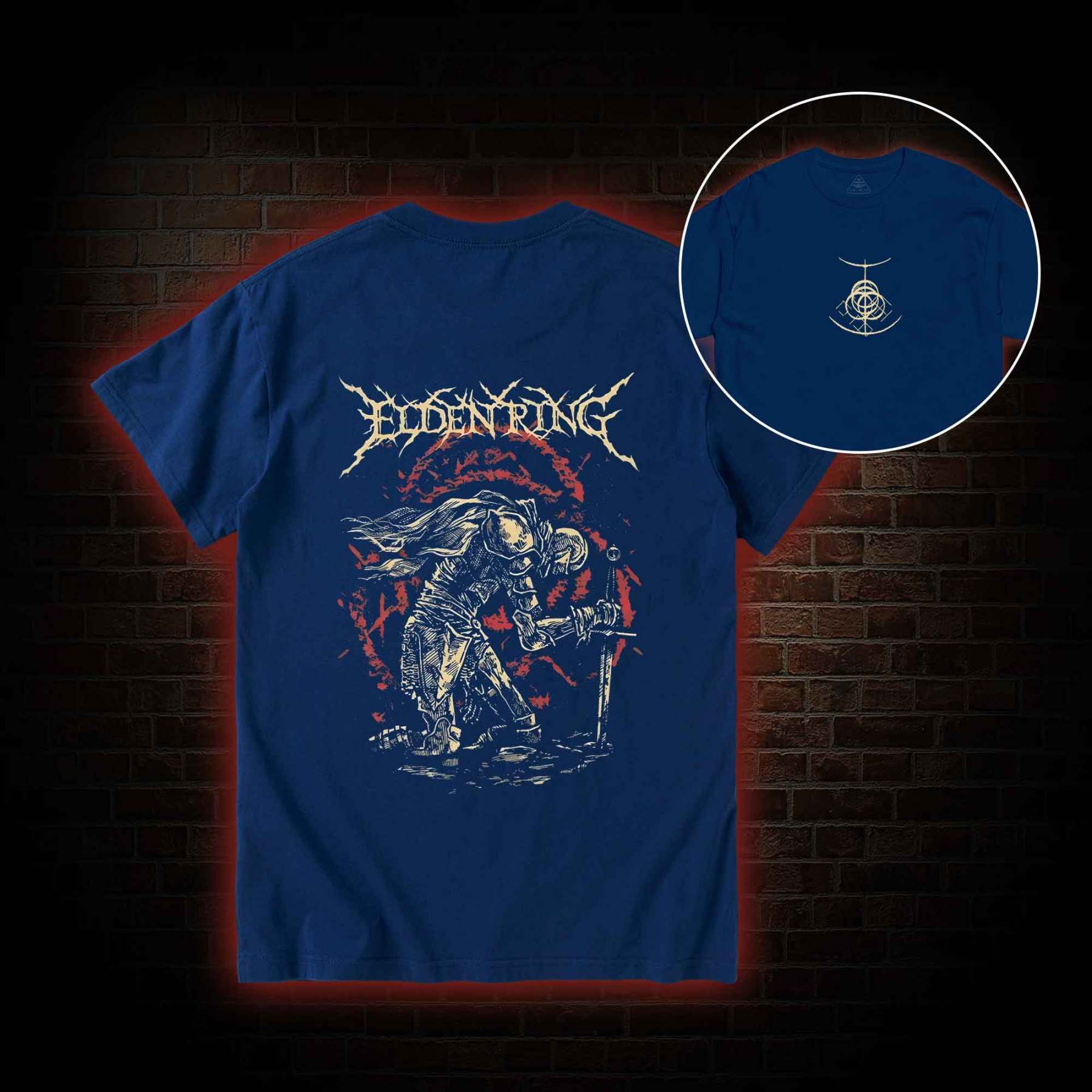 Golden Order Back Back Print T-Shirt