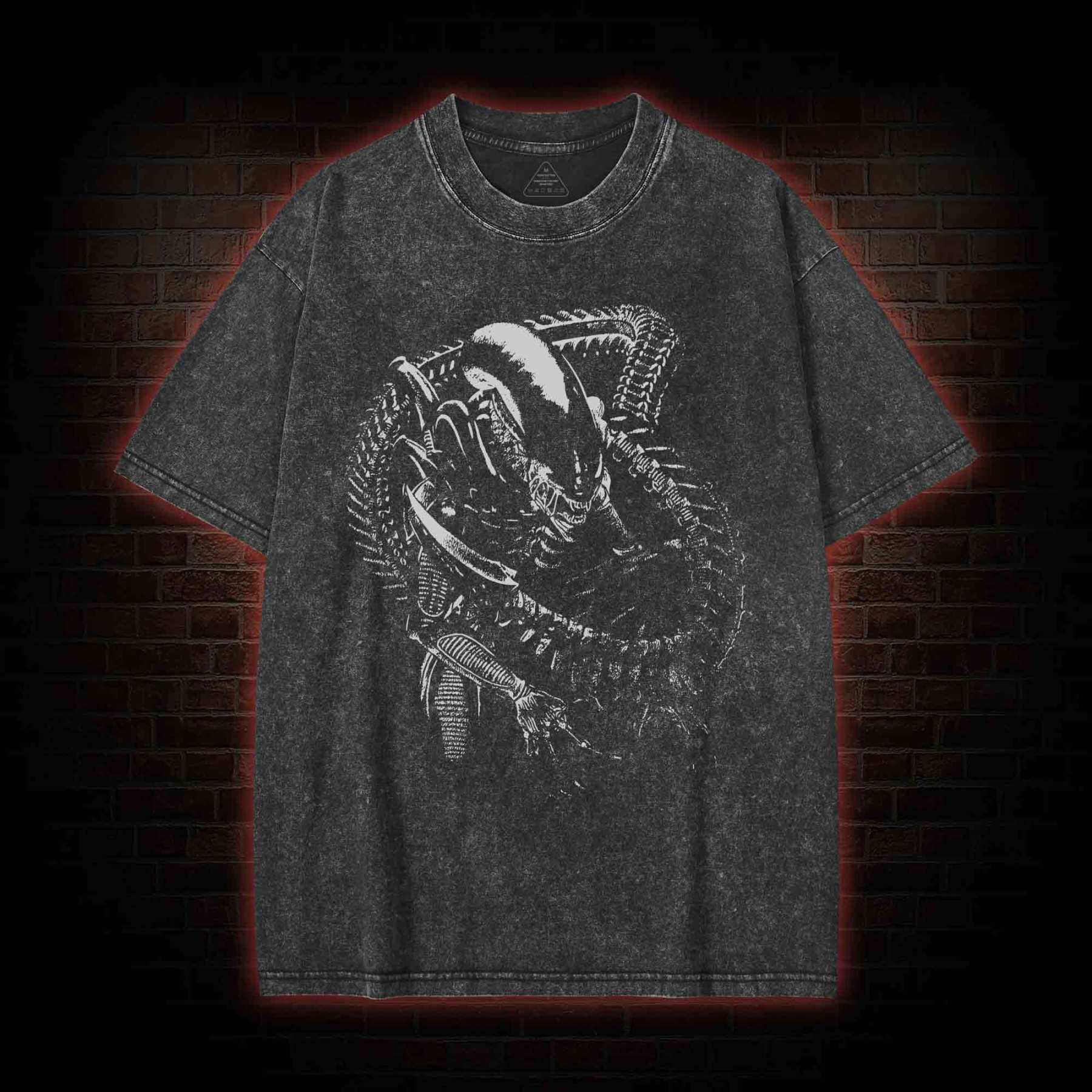 Alien Inspired Horror Washed T-Shirt
