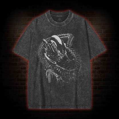 Alien Inspired Horror Washed T-Shirt