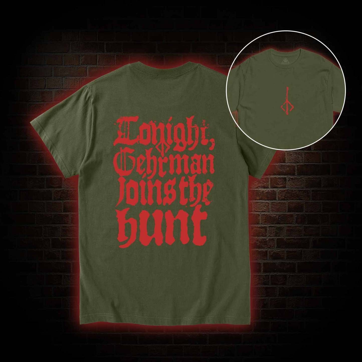 Gehrman Joins The Hunt Back Print T-shirt 