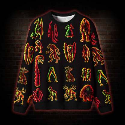 Neon Infrared Cryptid Ugly Sweatshirts