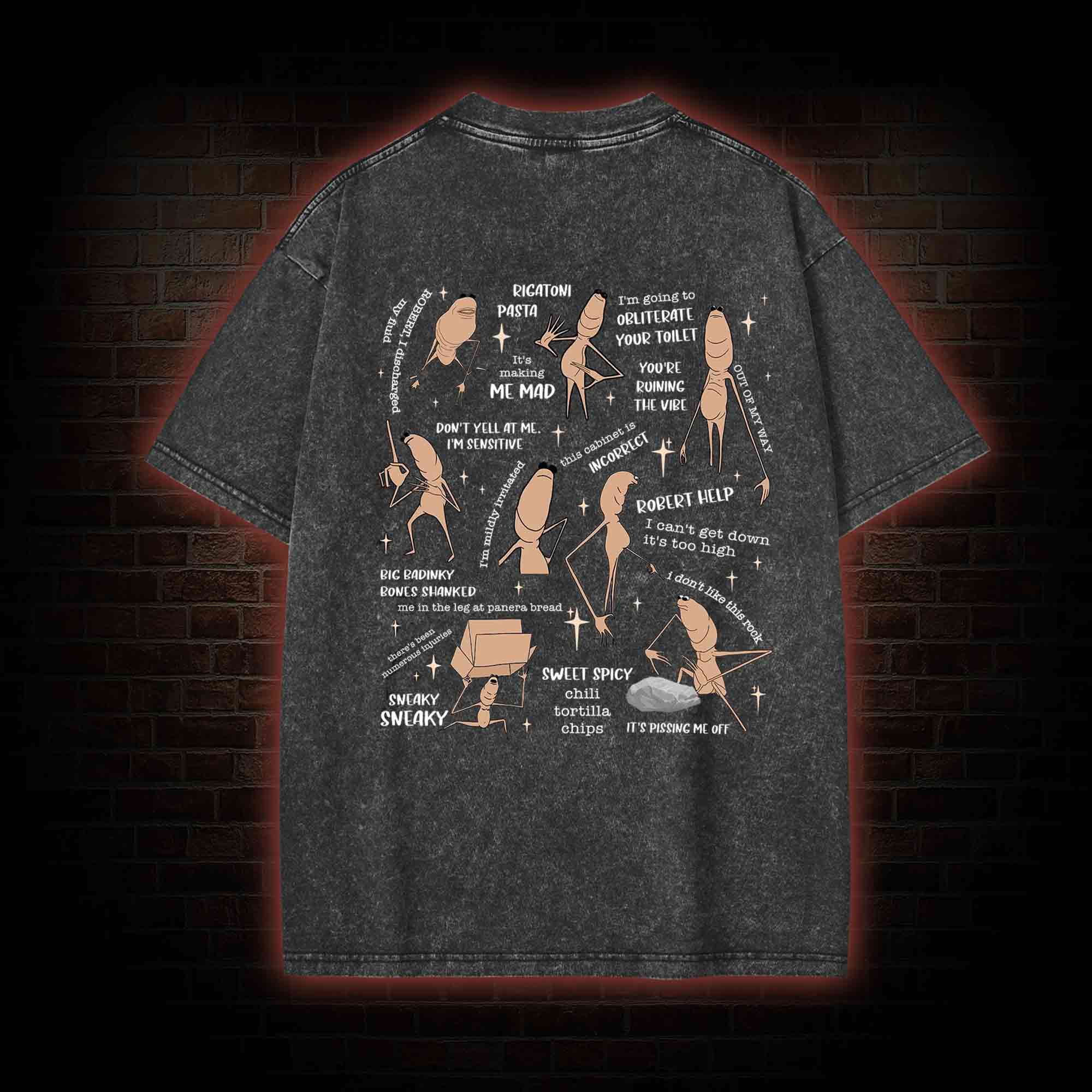 Robert Help The Worm Washed T-Shirt