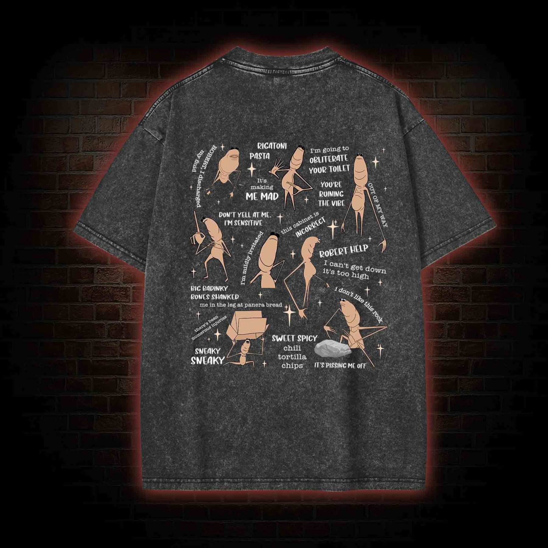 Robert Help The Worm Washed T-Shirt