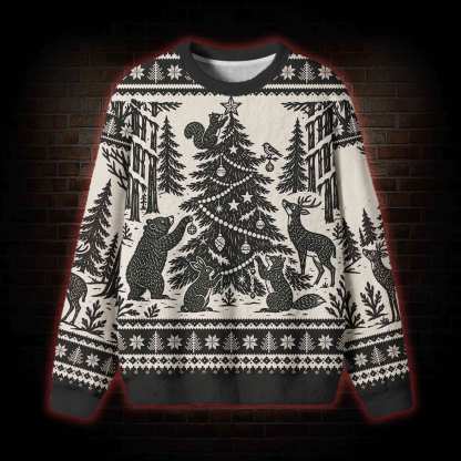 Woodland Christmas Ugly Sweatshirts