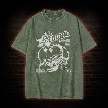 90s Horoscope Scorpio Washed T-shirt