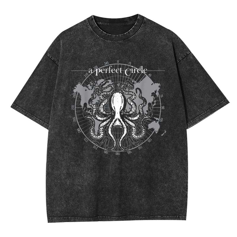 Octopus Perfect Circular Washed T-shirt