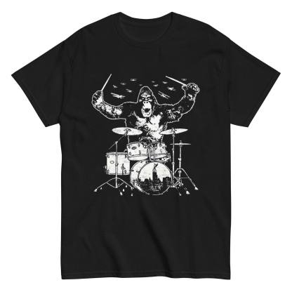 King Kong Playing Drums T-Shirt 