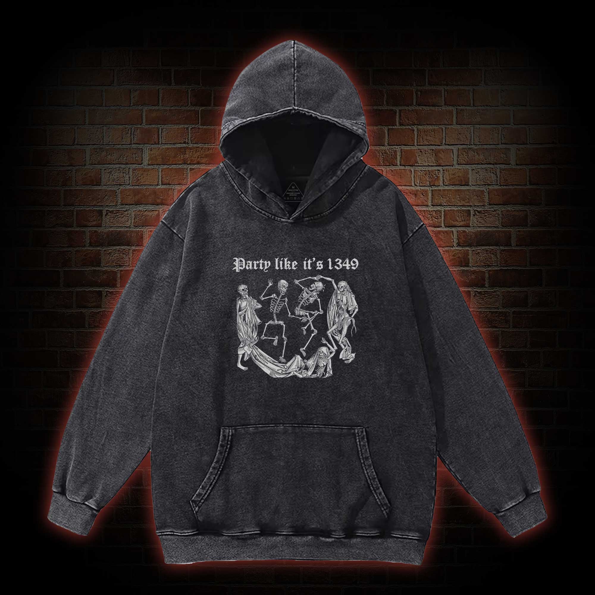 Party Like It's 1349 Washed Hoodie