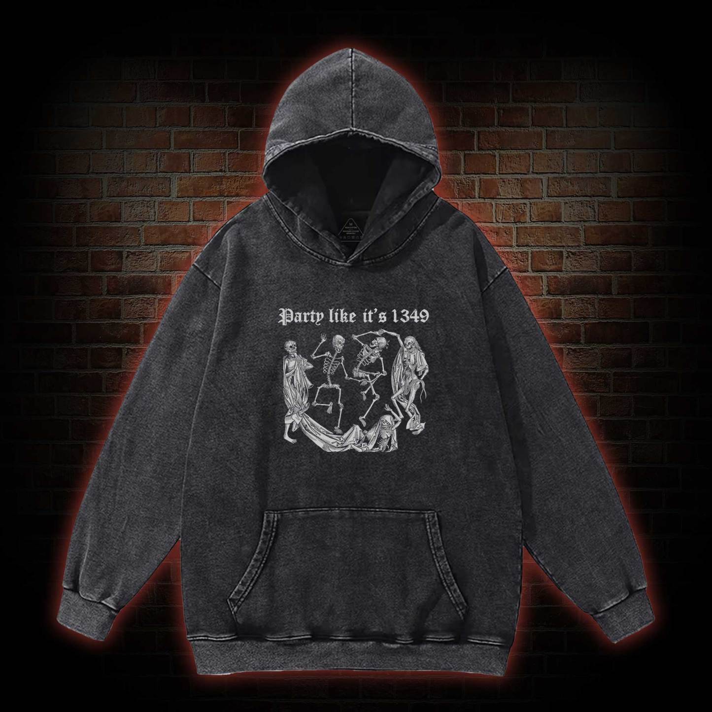 Party Like It's 1349 Washed Hoodie