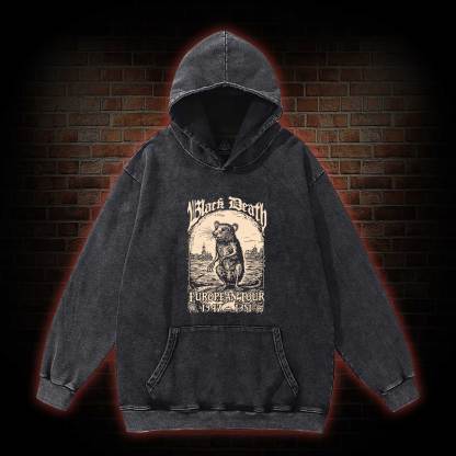 Black Death European Tour Washed Hoodie