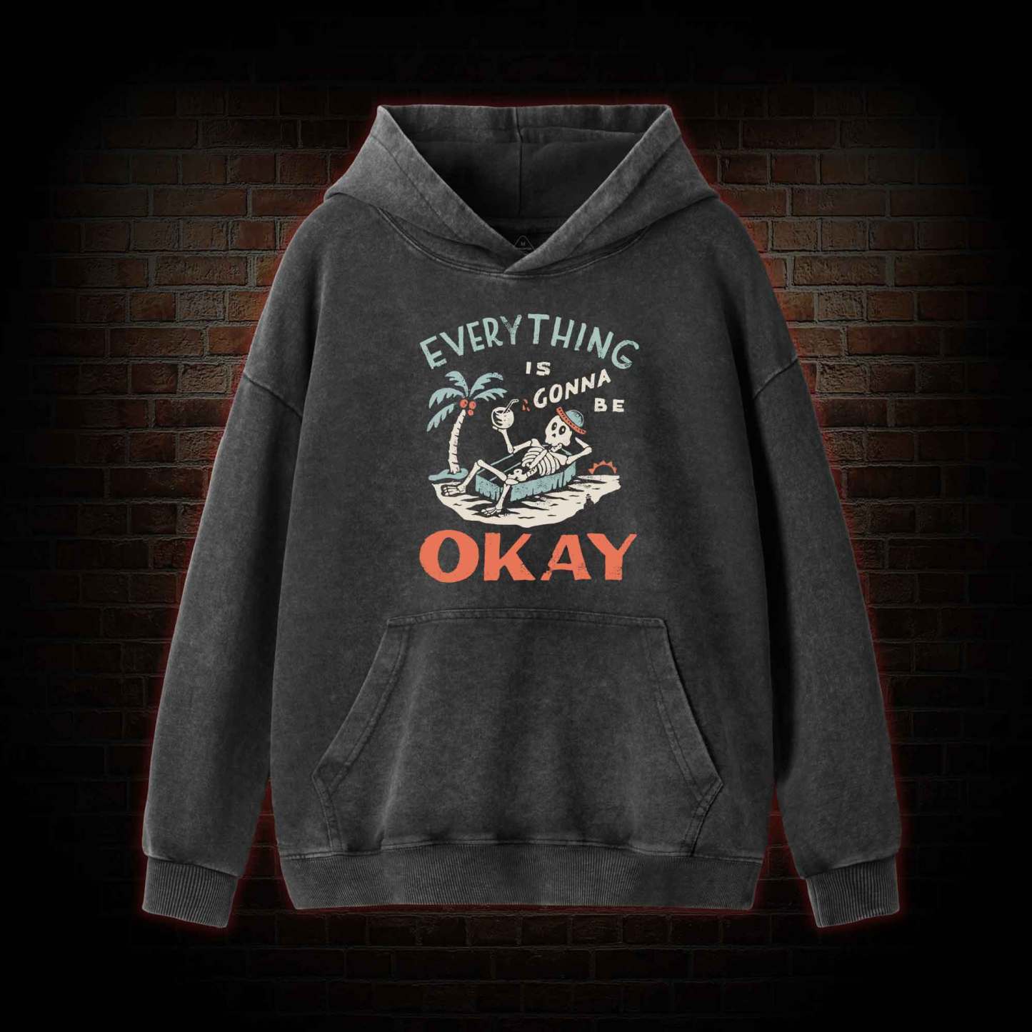Everything Is Gonna Be Okay Washed Hoodie