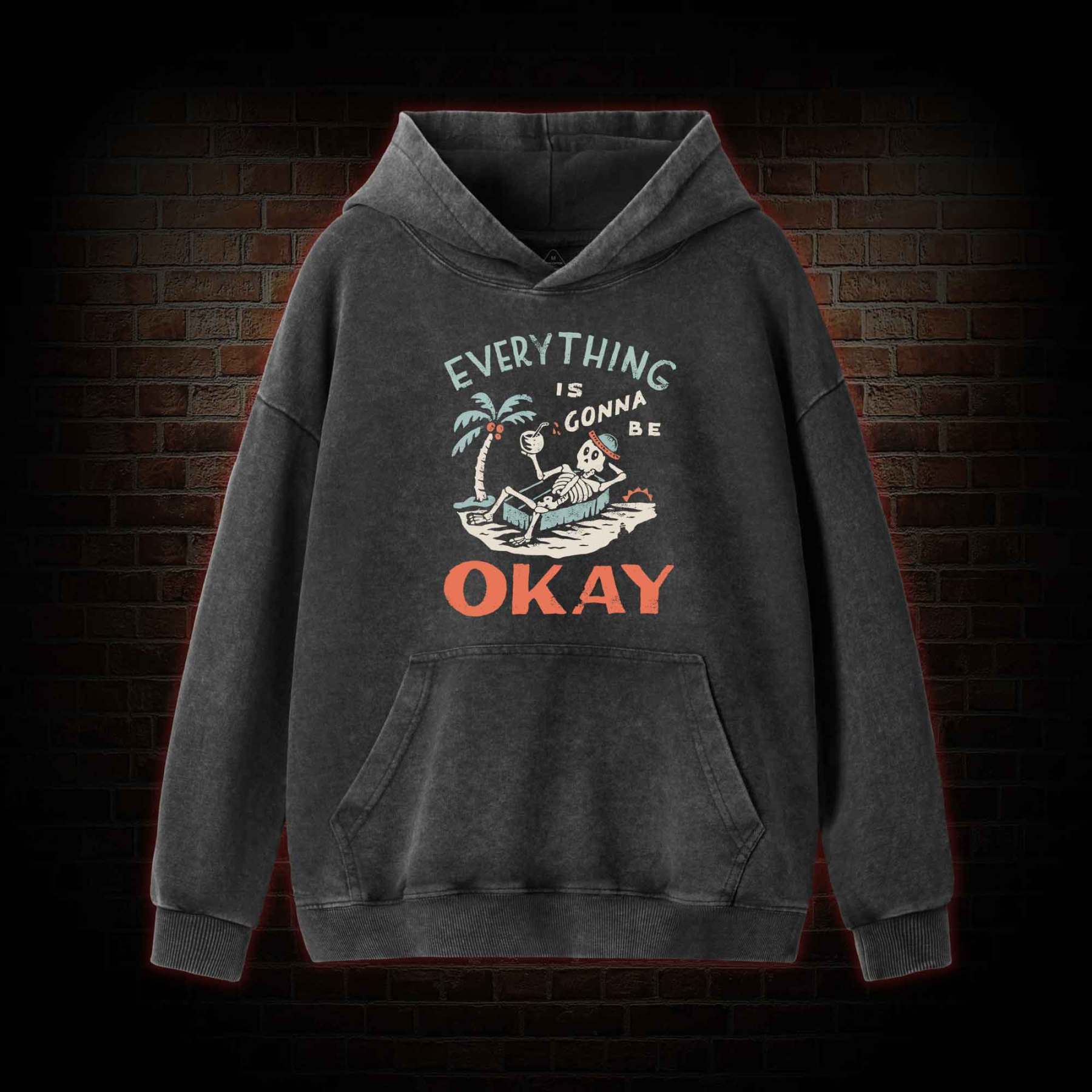 Everything Is Gonna Be Okay Washed Hoodie