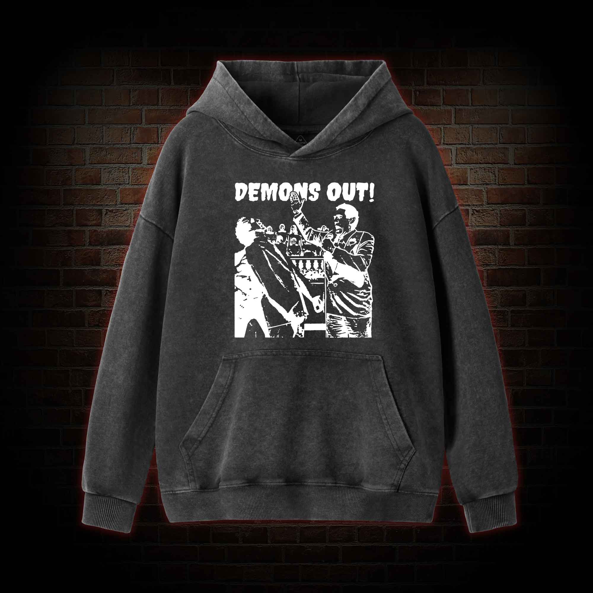 Demons Out! Washed Hoodie