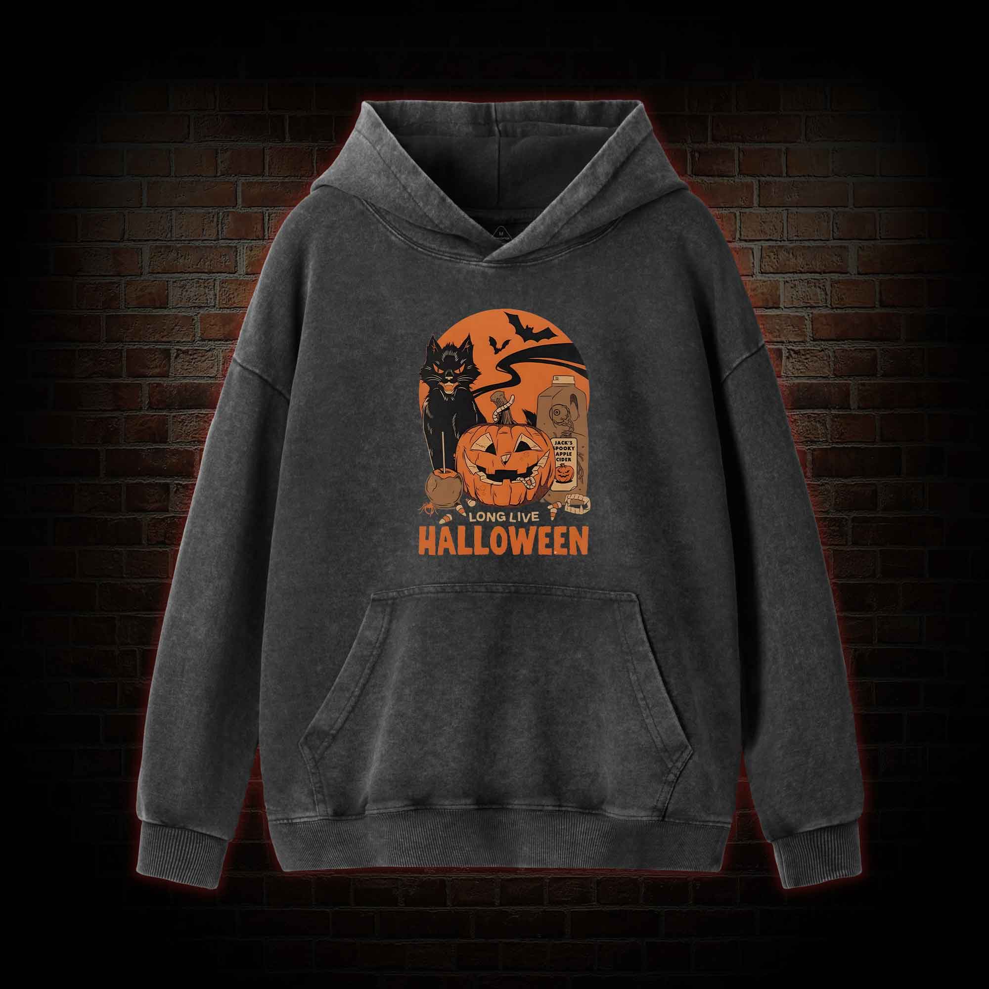 Long Live Halloween Washed Hoodie