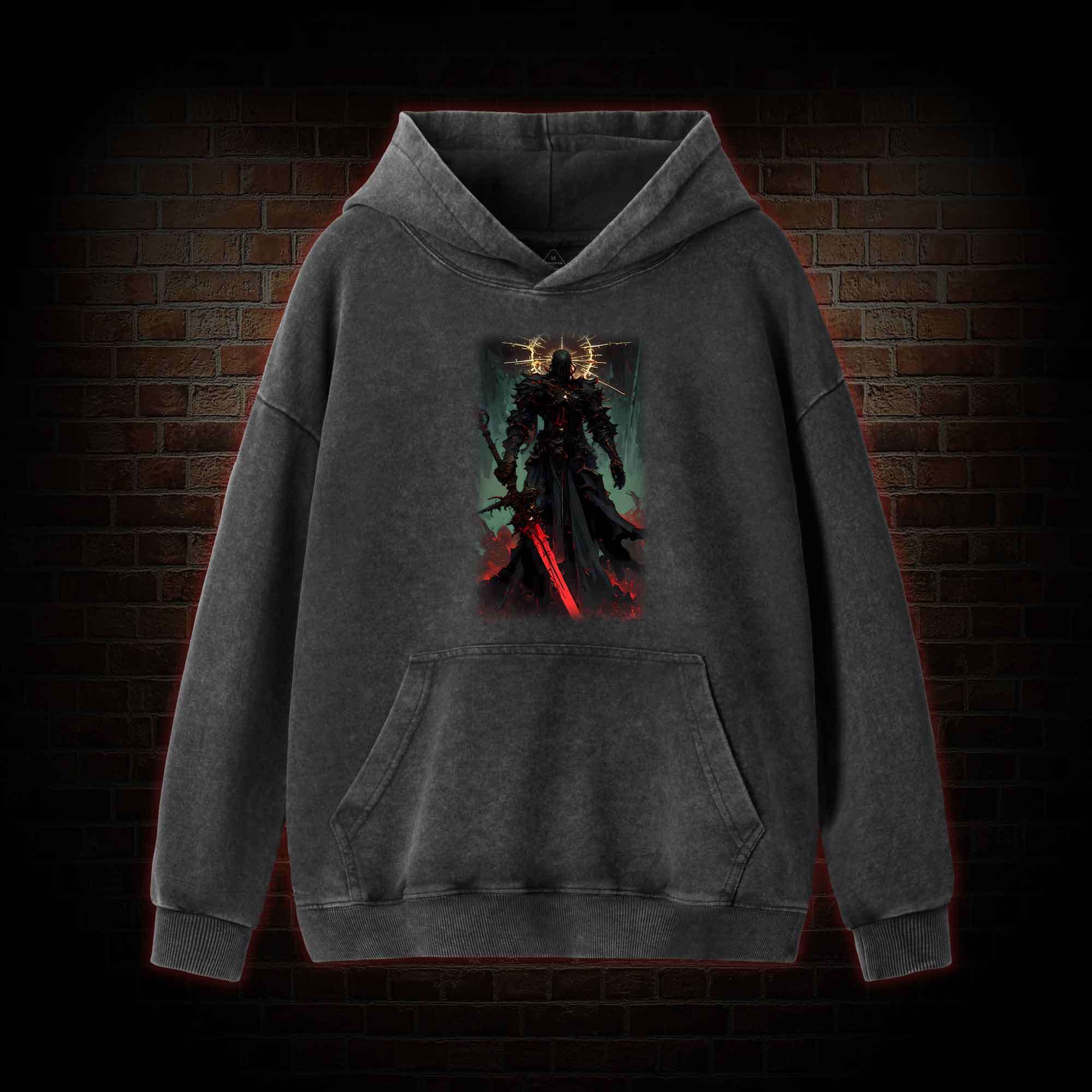 Dark Knight With Light Washed Hoodie