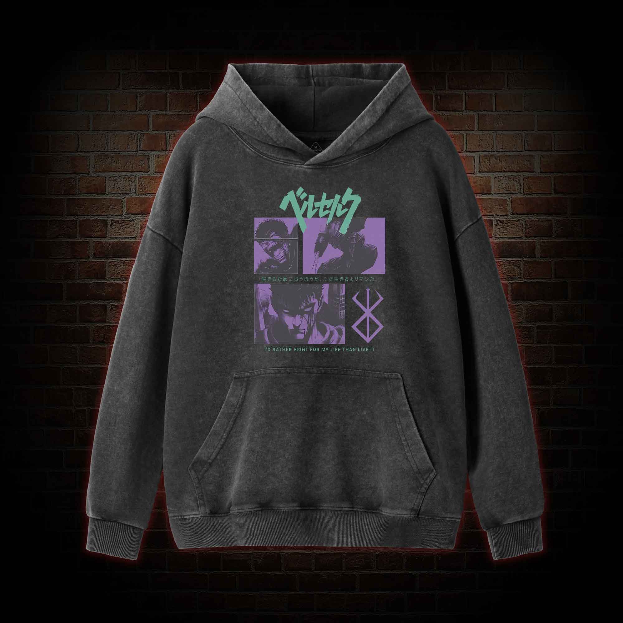 I'd Rather Fight For My Life than Live It Washed Hoodie