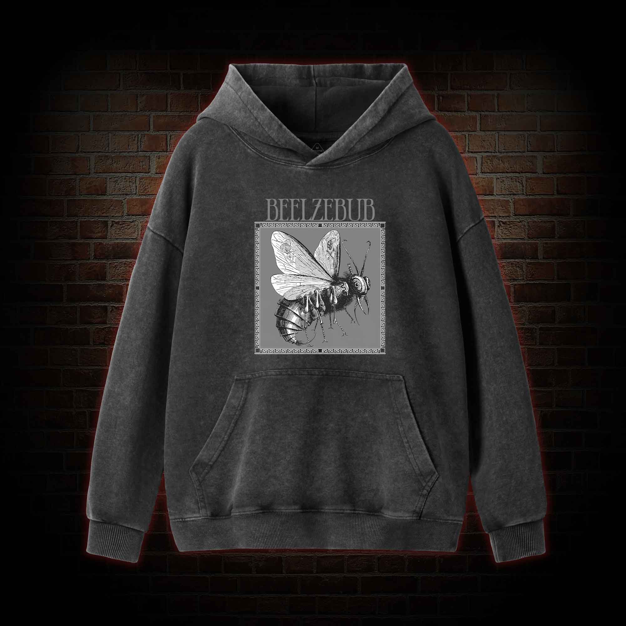 Beelzebub Washed Hoodie