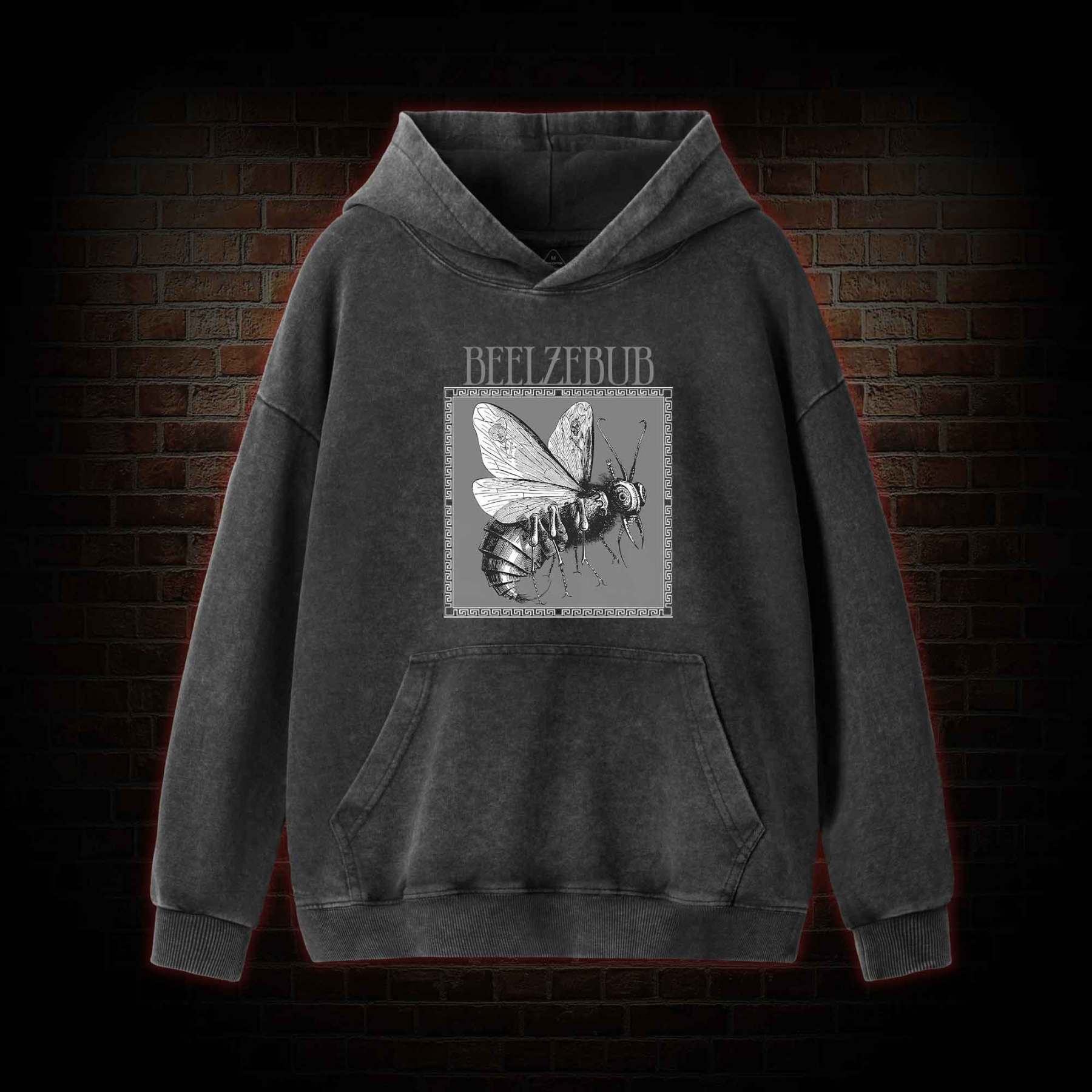 Beelzebub Washed Hoodie