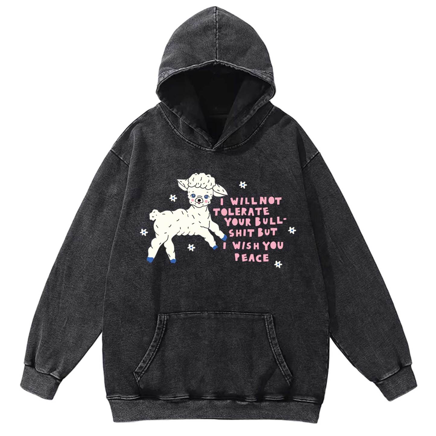 I Wish You Peace Washed Hoodie