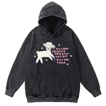 I Wish You Peace Washed Hoodie
