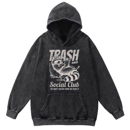 Call Me Antisocial Washed Hoodie